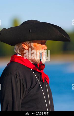 Frankreich, Loiret (45), Orléans, Loire-Festival 2019, Seemannspriester in traditioneller Kleidung aus der Loire Stockfoto