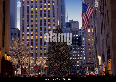 Das Rockefeller Center, Manhattan, New York City, New York, USA Stockfoto