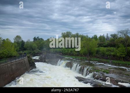 Hog Rücken Falls, Rideau River, Ottawa, Ontario, Kanada Stockfoto