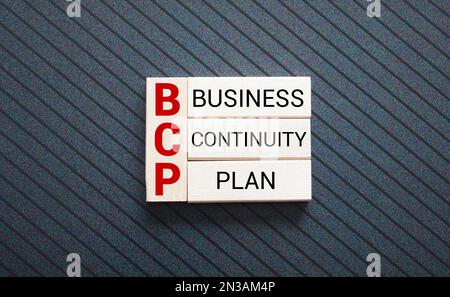 Papier mit Worten BCP Business Continuity Plan Stockfoto