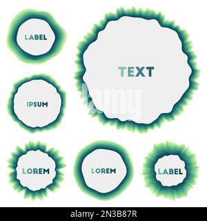 Runde Badges Kollektion. Erstaunliche kreisförmige Hintergründe. Elegante Vektordarstellung. Stock Vektor