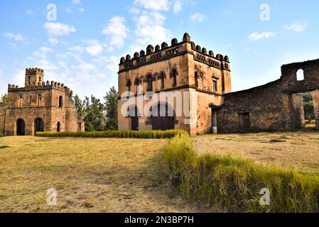 Schloss von Adiam Seghed Iyasu, 1682-1706, Festung Fasil Ghebbi in Gondar, Region Amhara; Äthiopien Stockfoto