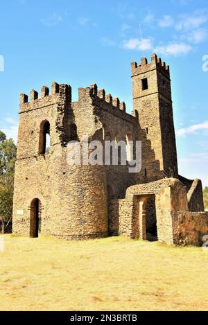 Schloss von Messih-Seghed Bekafa, in der Festung Fasil Ghebbi im Norden Äthiopiens in Gondar, Region Amhara; Äthiopien Stockfoto