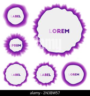 Farbenfrohe runde abstrakte Formen. Erstaunliche kreisförmige Hintergründe. Lebendige Vektordarstellung. Stock Vektor