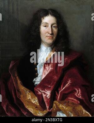 Jean de La Fontaine, Jean de La Fontaine (1621-1695), französischer Dichter des 17. Jahrhunderts. Gemälde von Henri Millot Stockfoto