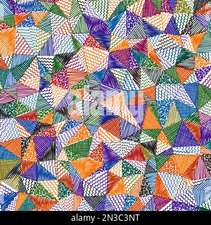 Niedriger Hintergrund für Polyskizzen. Erstaunliches quadratisches Muster. Künstlerischer abstrakter Hintergrund. Vektordarstellung. Stock Vektor