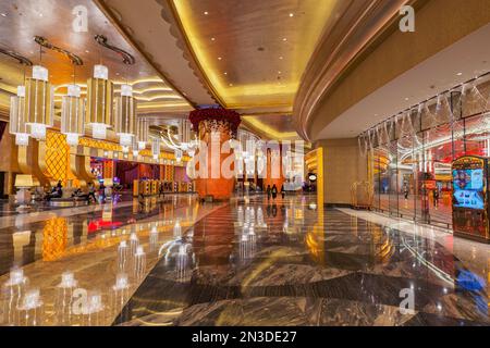 Macau - 18. Dezember 2016: Im Inneren des Kasinos. Stockfoto