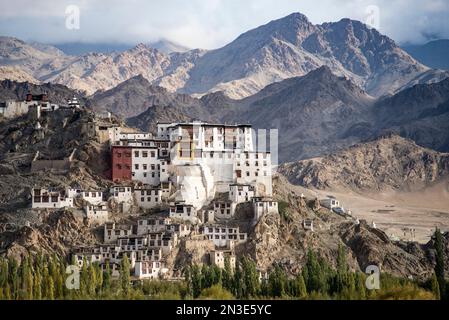 Kloster Thikse in einer Bergregion in Indien; Ladakh, Jammu und Kaschmir, Indien Stockfoto