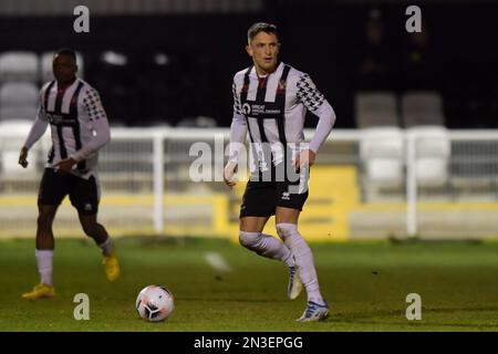 Rob Ramshaw von Spennymoor Town während des Nordspiels der Vanarama National League zwischen Spennymoor Town und Kings Lynn im Brewery Field, Spennymoor, am Dienstag, den 7. Februar 2023. (Foto: Scott Llewellyn | MI News) Guthaben: MI News & Sport /Alamy Live News Stockfoto