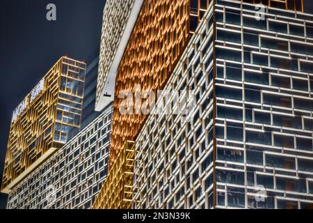 Das MGM Macau ist ein luxuriöses Hotel und Casino Resort in der speziellen Verwaltungsregion Macau, China. Stockfoto