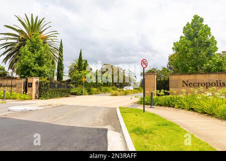 Rookwood Friedhof Nekropolis Grab und Krematorium Gelände, Sydney, Australien der älteste und größte Friedhof in Australien Stockfoto