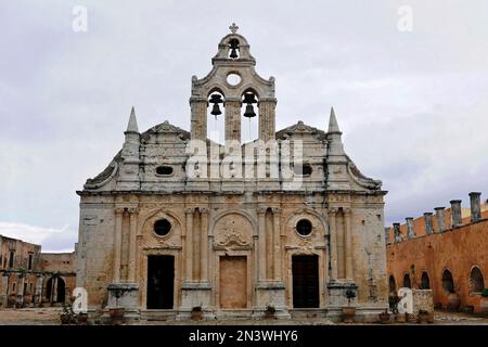 Klosterkirche, Kloster Arkadi, Moni Arkadi, Nationaldenkmal, Kreta, Griechenland Stockfoto