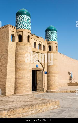 Ko'xna Ark Citadel Festung Gate, Khiva, Usbekistan, Khiva, Usbekistan Stockfoto