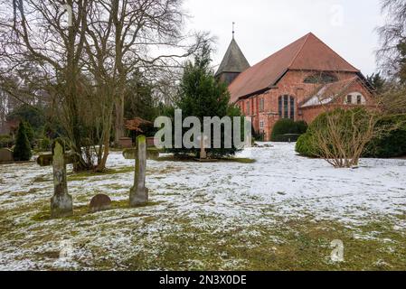 Seemannskirche, eines der ältesten architektonischen Denkmäler auf der baltischen Halbinsel Fischland-Darss-Zingst, Prerow, Mecklenburg-Vorpommern Stockfoto