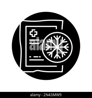 Farbliniensymbol für sofortige kalte Komprimierung. Erste Hilfe. Medizinische Hilfe. Stock Vektor