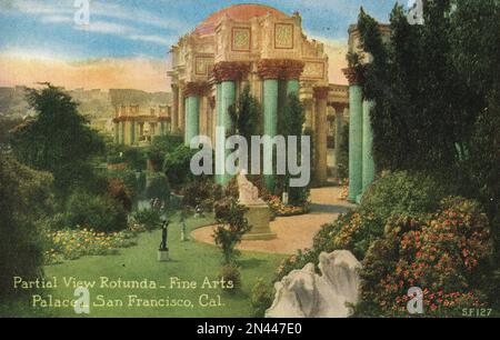 Teilblick auf die Rotunda, Palace of Fine Arts, San Francisco, Kalifornien, Vereinigte Staaten, Panama-Pacific International Exposition, 1915 Stockfoto