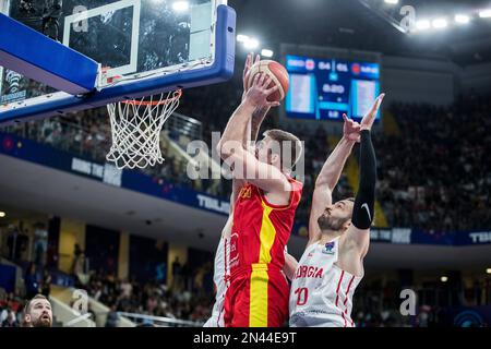 Tiflis, Georgien, 7. September 2022. Dino Radoncic von Montenegro in Aktion während des FIBA EuroBasket 2022, Spiel der Gruppe A zwischen Georgien und Montenegro in der Tiflis Arena in Belgrad, Serbien. 7. September 2023. Kredit: Nikola Krstic/Alamy Stockfoto