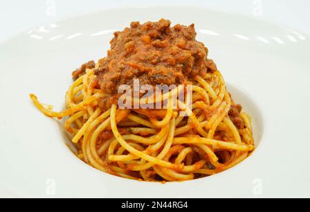 Spaghetti Bolognese im italienischen Stil in einem Restaurant Stockfoto