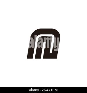 Buchstabe nn Streifen geometrische Linie einfacher Logo-Vektor Stock Vektor