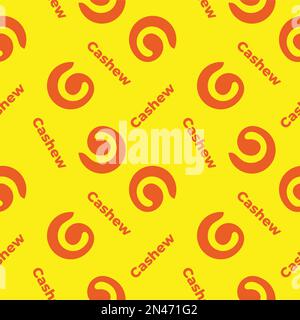 Cashew Food nahtloser Hintergrundvektor Stock Vektor