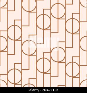 Abstrakter, nahtloser, einfarbiger Hintergrund im Art déco-Stil Stock Vektor