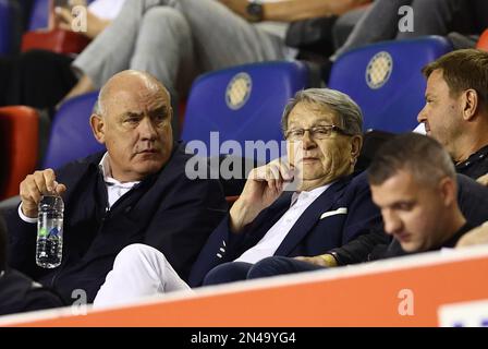 DATEIFOTO: Miroslav Ciro Blazevic während des Fußballspiels Runde 10 – SuperSport HNL, HNK Hajduk gegen NK Istra 1961. Split, Kroatien am 17. September 2009. Der legendäre kroatische Fußballtrainer Miroslav „Ciro“ Blazevic, der Kroatien bei der Fußballweltmeisterschaft 1998 in Frankreich zum Bronzen brachte, ist am Mittwoch im Alter von 87 Jahren gestorben, zwei Tage vor seinem 88. Geburtstag. Blazevic starb in Zagreb nach einem langen Kampf gegen Prostatakrebs. Foto: Miroslav Lelas/PIXSELL Stockfoto