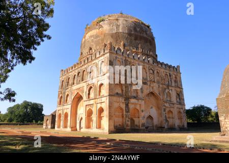 Bahmani-Gräber, Denkmäler und Ruinen, Bidar, Karnataka in Indien Stockfoto