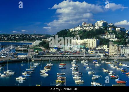 1988 historischen Hafen von Torquay Devon ENGLAND GROSSBRITANNIEN Stockfoto
