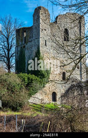 St Leonard's Tower ist ein normannischer Keep in West Malling in der Nähe von Maidstone in der Grafschaft Kent, England Stockfoto