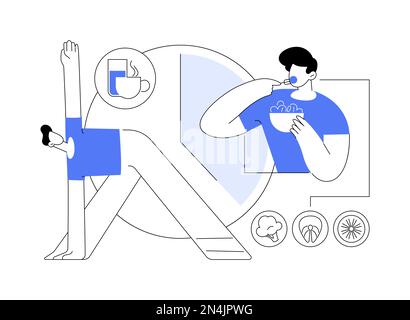 Intermittierendes Fasten abstrakte Konzept Vektor-Illustration. Stock Vektor