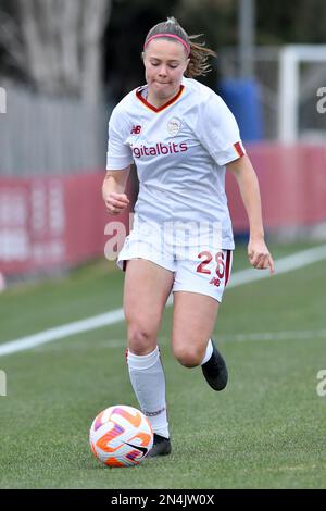 Rom, Latium. 08. Februar 2023. Mina Bergersen von AS Roma während des Women Italy Cup-Spiels zwischen AS Roma Women und Pomigliano Women im Tre Fontane-Stadion in Rom, Italien, 08. Februar 2023 (Kreditfoto AllShotLive/Sipa USA) Guthaben: SIPA USA/Alamy Live News Stockfoto