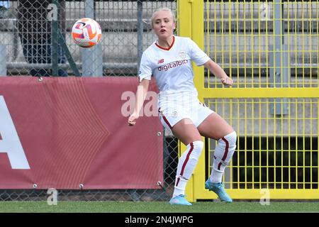 Rom, Latium. 08. Februar 2023. Alva Selerud von AS Roma während des Women Italy Cup-Spiels zwischen AS Roma Women und Pomigliano Women im Tre Fontane-Stadion in Rom, Italien, 08. Februar 2023 (Kreditfoto AllShotLive/Sipa USA) Guthaben: SIPA USA/Alamy Live News Stockfoto