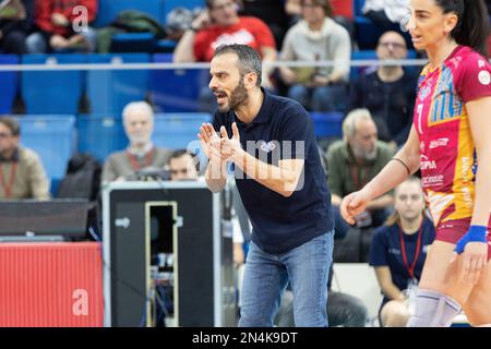 Cheftrainer Marco Gaspari (Vero Volley Milano) Stockfoto