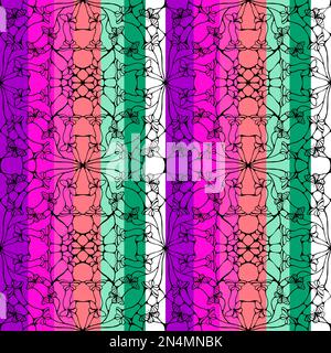 Sommer Schmetterling Nahtloses Tierlinienmuster zum Einpacken von Papier und Kinderbekleidung Druck und Stoffe und Bettwäsche sowie festliche Verpackung. Hoch Stockfoto