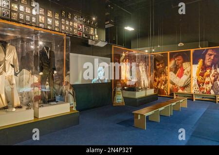 Elvis in Las Vegas im Elvis Presley's Memphis Entertainment Complex im Graceland in Memphis, Tennessee. Stockfoto