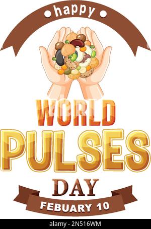 Designabbildung für World Pulses Day Banner Stock Vektor