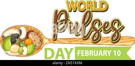 Designabbildung für World Pulses Day Banner Stock Vektor