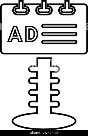 Werbung, Vorstand, Business Icon - für kommerzielle Zwecke, Printmedien, Web oder jede Art von Design-Projekten. Vektor-EPS-Datei. Stock Vektor