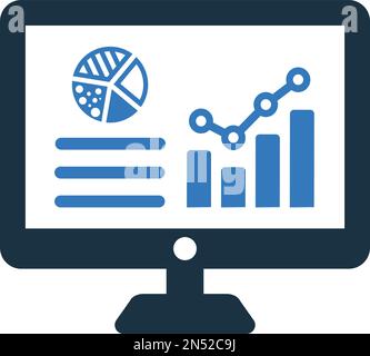 Symbol für Statistiken, Analysen. . Gut organisiert und editierbar Vektor-Design mit in kommerziellen Zwecken. Stock Vektor