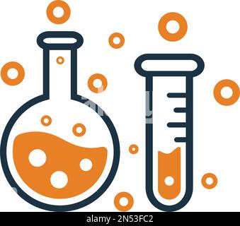 Chemie, Glas, Forschungsikone. Editierbares Vektordesign für kommerzielle Zwecke. Stock Vektor