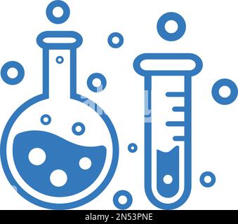Chemie, Glas, Forschungsikone. Editierbares Vektordesign für kommerzielle Zwecke. Stock Vektor