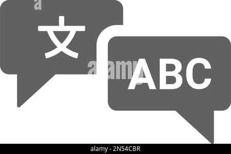 Übersetzung, Sprachsymbol - Verwendung für kommerzielle Zwecke, Printmedien, Web oder jede Art von Design-Projekten. Vektor-EPS-Datei. Stock Vektor