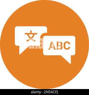 Übersetzung, Sprachsymbol - Verwendung für kommerzielle Zwecke, Printmedien, Web oder jede Art von Design-Projekten. Vektor-EPS-Datei. Stock Vektor