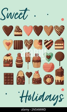 Hände zeichnen Liebe Valentinstag Aufkleber Vektoren für Liebende. Vektordarstellung Stock Vektor