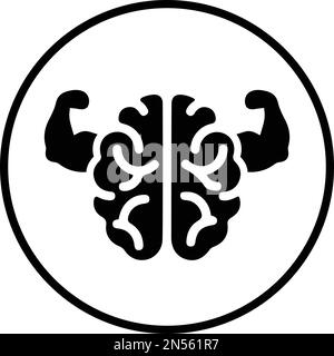 Mind, Power, Brain Icon - perfekt für die Gestaltung und Entwicklung von Websites, gedruckten Dateien und Präsentationen, Werbematerialien und vieles mehr. Vec Stock Vektor