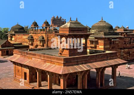 Mughal City of Fatehpur Sikri, Fatehpur Sikri, Uttar Pradesh, Indien Stockfoto