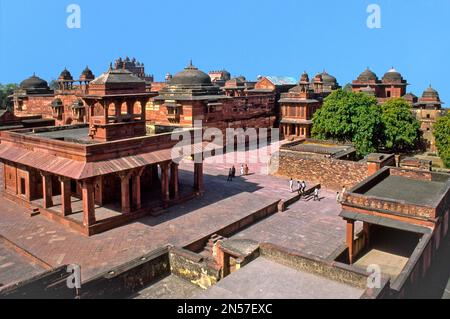 Mughal City of Fatehpur Sikri, Fatehpur Sikri, Uttar Pradesh, Indien Stockfoto