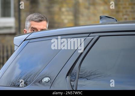 Mark Harper MP (Con: Forest of Dean) Secretary of State Transport – leaving the Cabinet Office in Whitehall, Januar 2023 Stockfoto