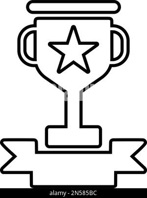 Trophäe, Award-Symbol – einfache editierbare Vektor-EPS-Datei. Stock Vektor