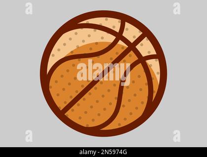 Orangefarbener Basketball-Sportvektor Stock Vektor